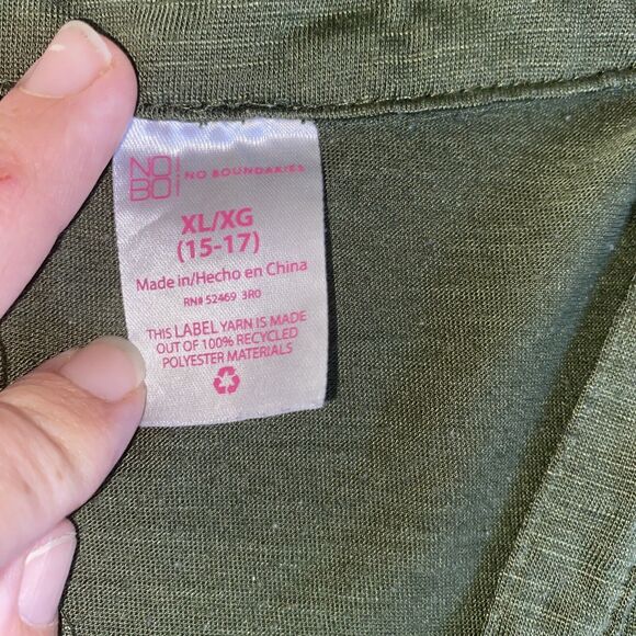 No Boundaries XL Green Blouse - Picture 3 of 4